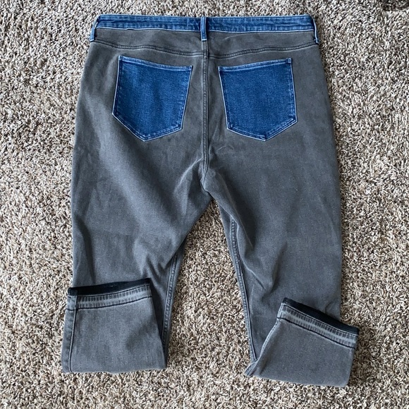 ULTRA HIGH-RISE BLACK CONTRAST WAIST SKINNY ANKLE JEAN SIZES 19S and 00L - Picture 10 of 10